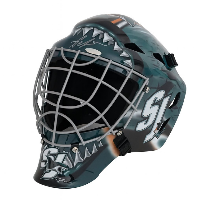 Yaroslov Askarov Signed Autographed Replica Goalie Mask Sharks UDA BAM389921