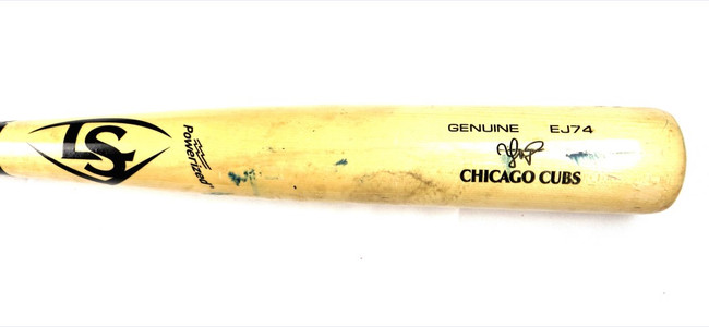 Yohendrick Pinango Unsigned Game Used Bat Louisville Slugger Chicago Cubs Crack