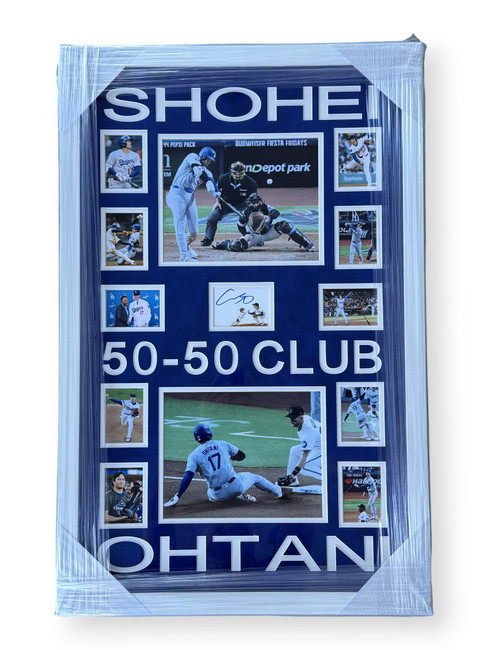 Shohei Ohtani Signed Autographed Book Cut 50-50 Club Dodgers Framed W/ COA