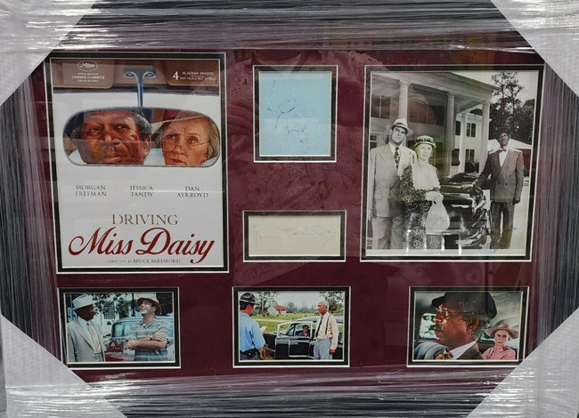 Driving Miss Daisy Signed Cuts Morgan Freeman Dan Aykroyd +1 Framed JSA