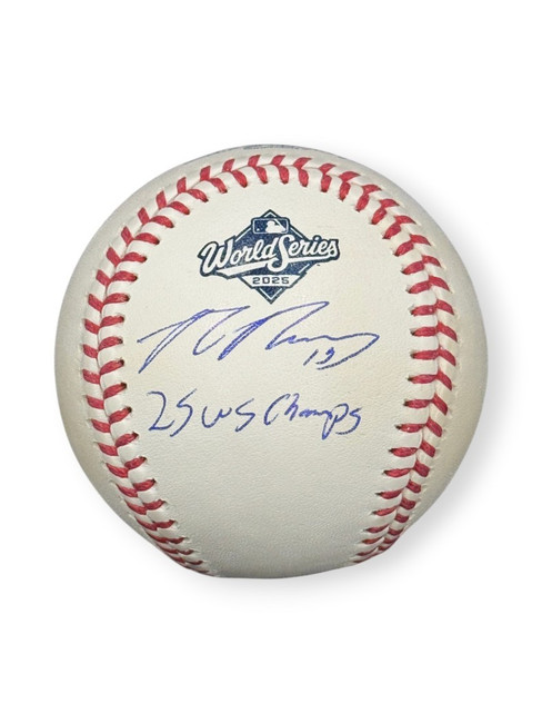 Max Muncy Signed Autographed  2025 WS Baseball "25 WS Champs" Dodgers MM Holo