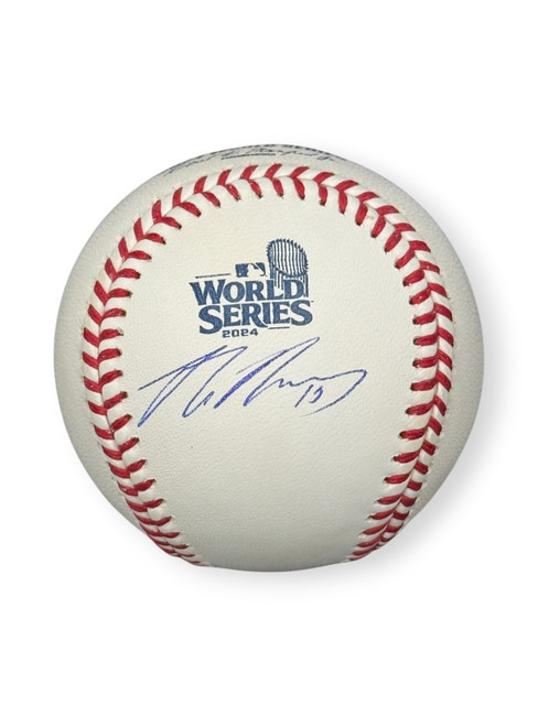Max Muncy Signed Autographed 2024 WS Baseball Dodgers MM Holo JSA