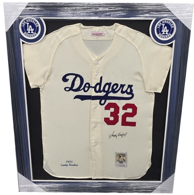 Sandy Koufax Signed Autographed Framed Jersey Brooklyn Dodgers 1955 MLB Holo