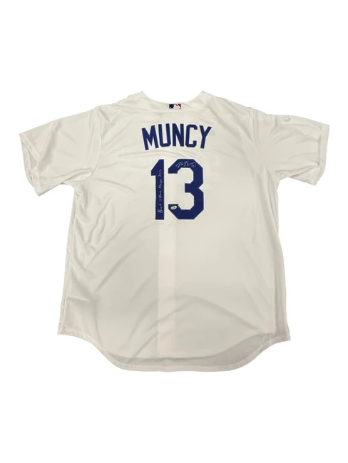 Max Muncy Signed Autographed Jersey "Back 2 Back Champs 24, 25" Dodgers MM Holo