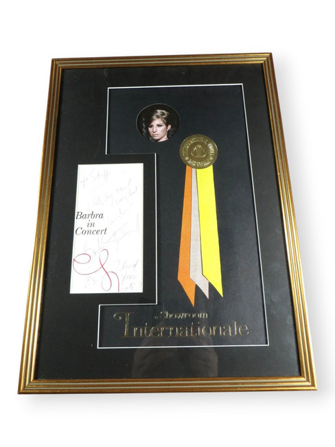 Barbra Streisand Signed Autographed Program Page Las Vegas International BAS