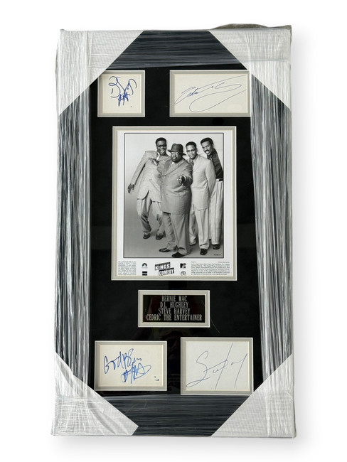 Bernie Mac Steve Harvey D.L. Hughley Signed Cuts Kings of Comedy Framed JSA
