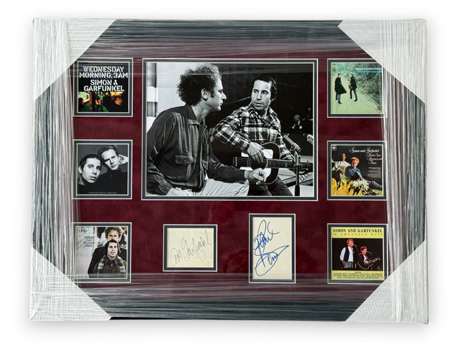 Simon & Garfunkel Signed Autographed Cuts The Sound Of Silence Framed JSA
