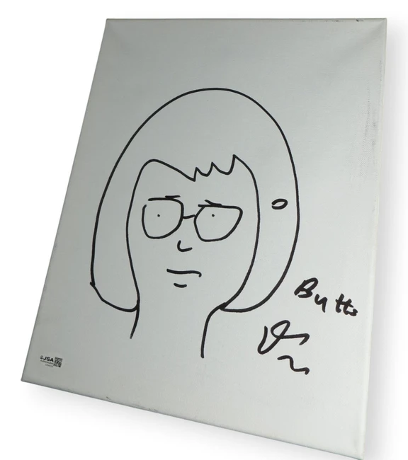 Dan Mintz Signed Autographed 11X14 Canvas Sketch Bob's Burgers Tina JSA CK94339