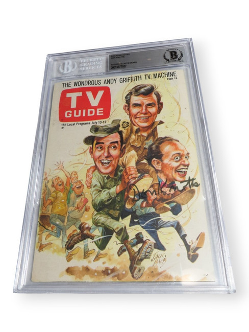 Don Knotts Signed Autographed Magazine 1968 Andry Griffith BAS Slabbed