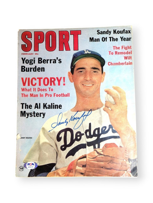 Sandy Koufax Signed Autographed Magazine Sports Feb 1964 Dodgers PSA AI05191