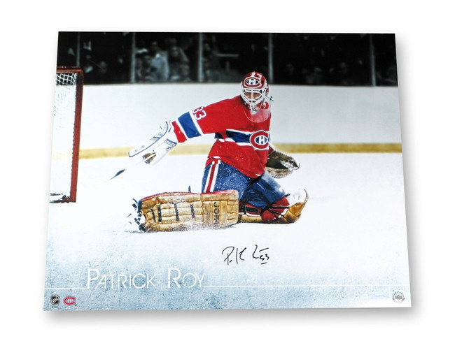 Patrick Roy Signed Autographed 16X20 Photo "The Save" Canadiens HOFer UDA