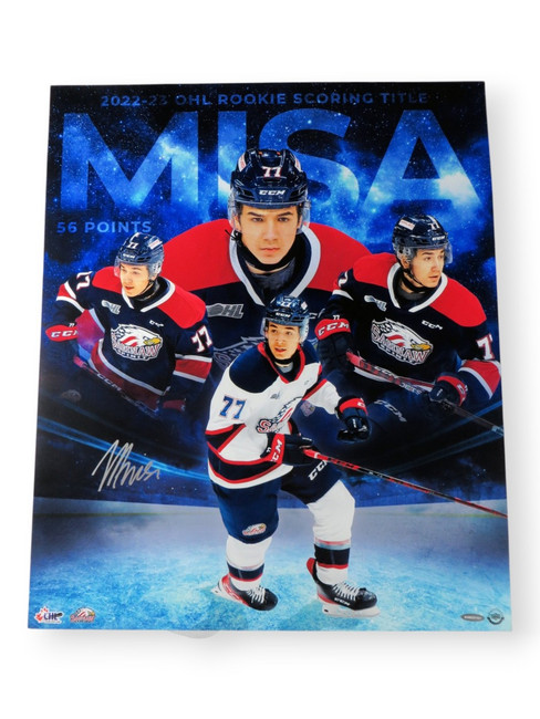 Michael Misa Signed Autographed 20X24 Photo Rookie Season Dominance Sharks UDA
