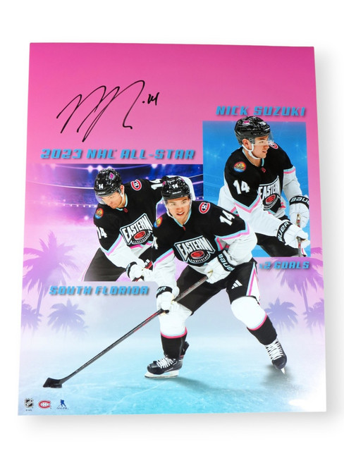 Nick Suzuki Signed Autographed 16X20 Photo 2023 NHL All-Star Canadiens UDA