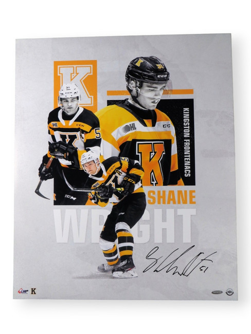 Shane Wright Autographed 20X24 Photo "Kingston Frontenacs Collage" Kraken UDA