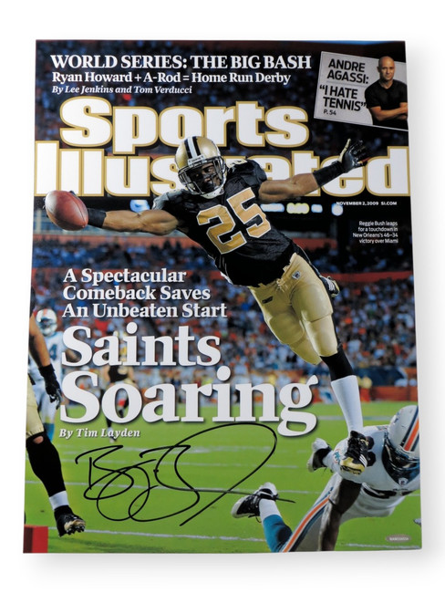 Reggie Bush Signed Autographed 14X20 Photo SI Cover Saints Soaring UDA