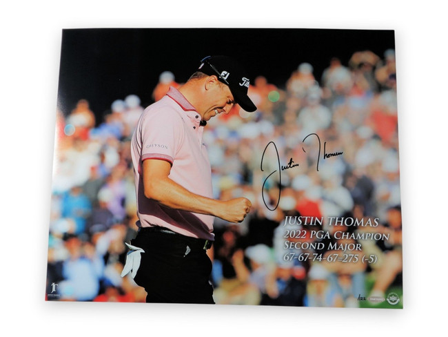 Justin Thomas Signed Autographed 16X20 Photo "2022 PGA Champion" #/122 UDA