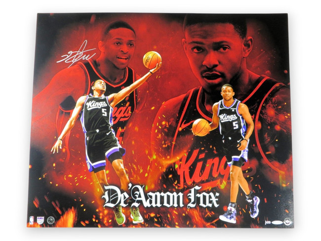 De'Aaron Fox Signed Autographed 20X24 Photo "Playmaker" Kings #/100 UDA