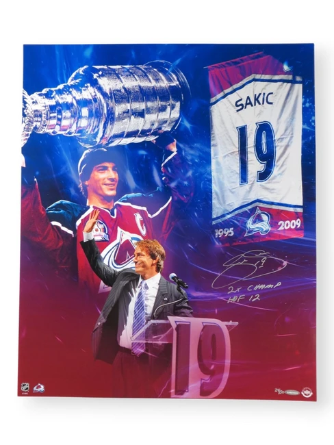 Joe Sakic Signed Autographed 20X24 Photo Retirement "2X Champ HOF 12" 29/50 UDA