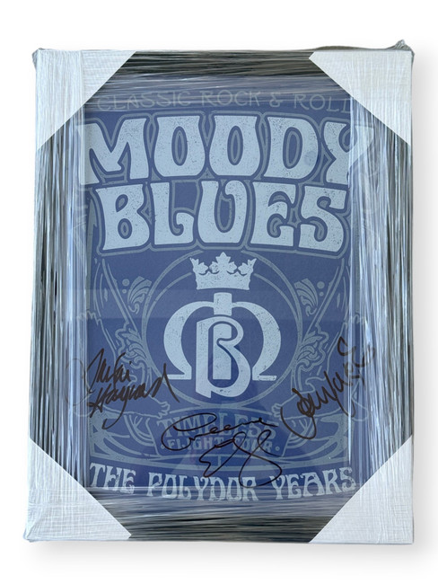 The Moody Blues Signed Poster Justin Hayward Graeme Edge John Lodge BAS AE63945