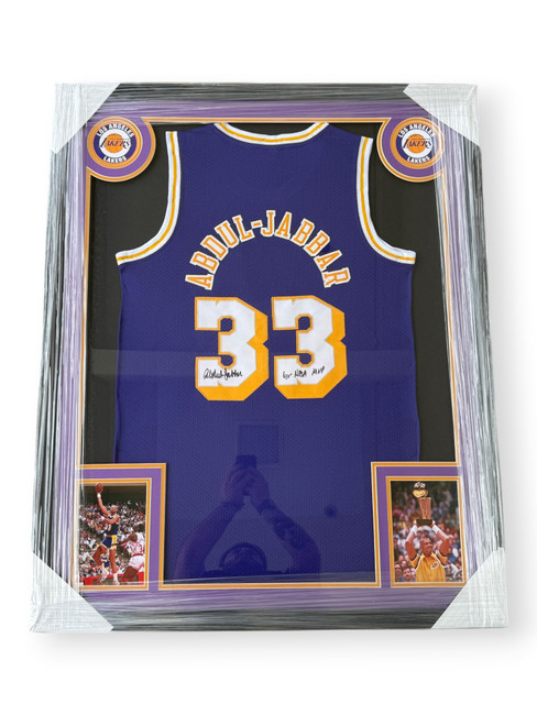 Kareem Abdul-Jabbar Signed Autographed Jersey "6x NBA MVP" Lakers Framed W/ COA