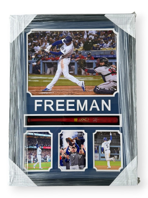 Freddie Freeman Signed Autographed Mini Bat Dodgers Custom Framed W/ COA
