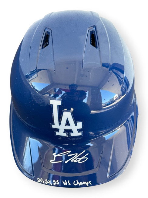 Kike Hernandez Signed Autographed Helmet "20,24,24 WS Champs" Dodgers MLB