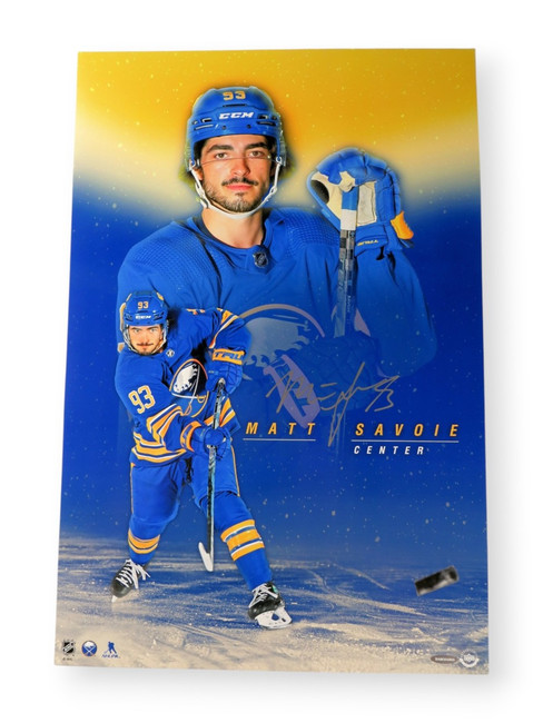 Matt Savoie Signed Autographed 16X24 Photo "Grand Entrance" Sabres Oilers UDA