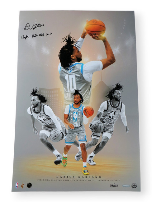 Darius Garland Signed Autographed 16X24 Photo First All-Star w/Stats 39/122 UDA