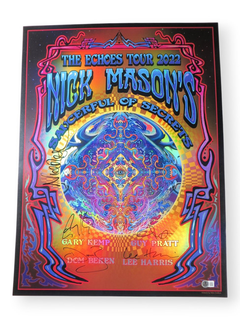 Nick Mason Band Signed Autographed 18X24 Poster Echoes Tour 2022 BAS AE16240