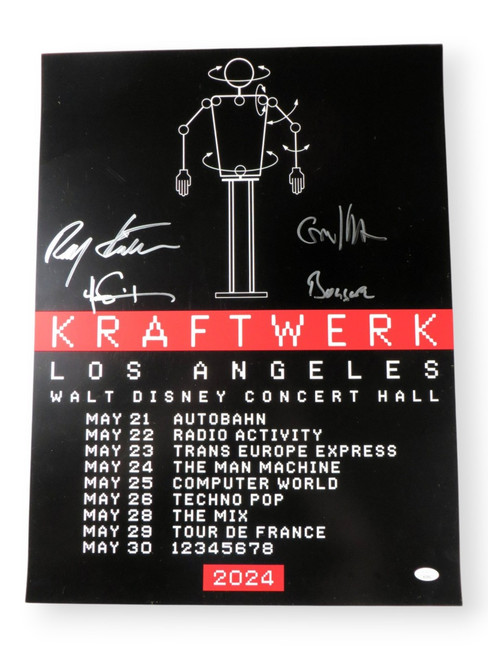 Kraftwerk Band Signed Autographed 18X24 Poster Hutter Schmitz +2 JSA COA