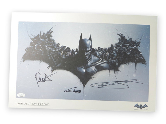 Batman Arkham Origins Signed Autographed 11X17 Print Baker Holmes Smith JSA