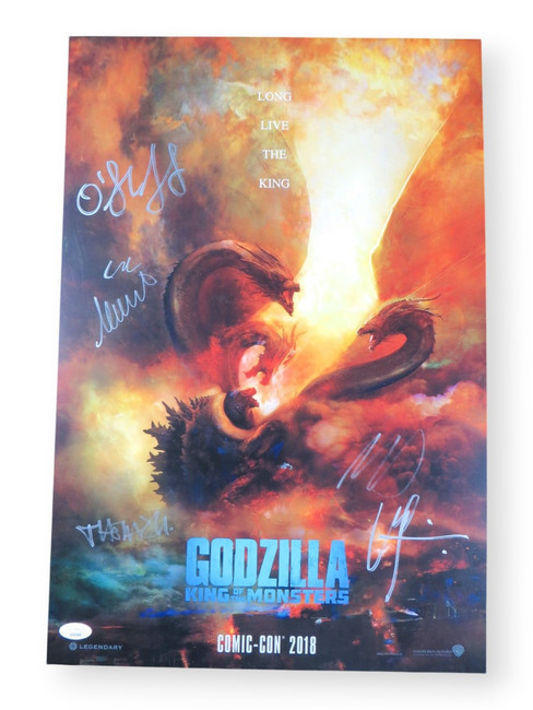 Godzilla King of Monsters Autographed 13X20 Poster Millie Bobby Brown +4 JSA