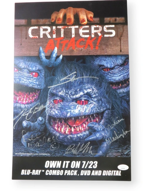 Critters Attack! Signed Autographed 11X17 Poster  Blum Wallace +3 JSA AF38450