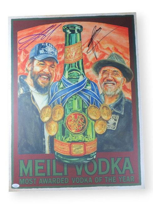 Jason Momoa Blaine Halvorson Autographed 18X24 Poster Meili Vodka JSA AX25394