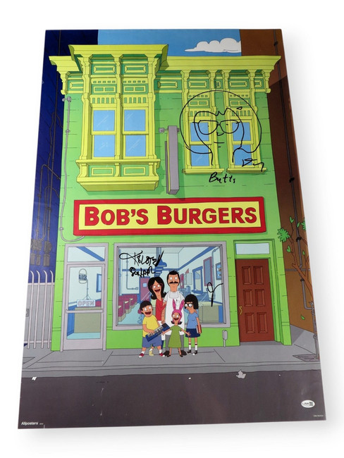 Bob's Burger Signed Autographed 22X34 Poster Mintz Schaal Roberts JSA CK94268