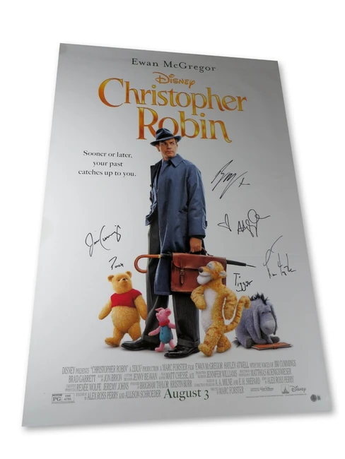 Christopher Robin Signed Autographed 27X40 Poster McGregor Atwell +2 BAS AE50815