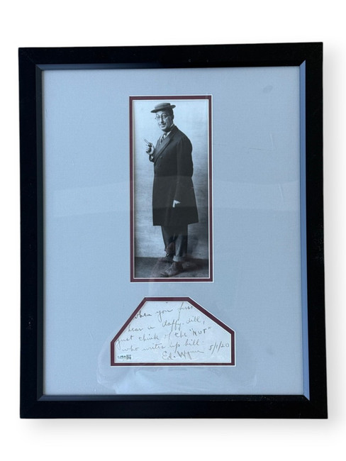 Ed Wynn Signed Autographed Cut Marry Poppins Cinderfella Framed JSA CN31474