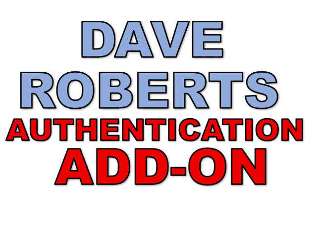 W - Dave Roberts - Authentication Add-On