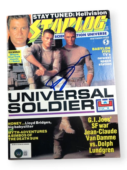 Dolph Lundgren Signed Autographed Magazine Universal Soldier BAS BH33427