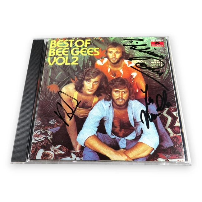 The Bee Gees Signed Autographed CD Booklet Robin Barry Maurice Gibb BAS AE63960
