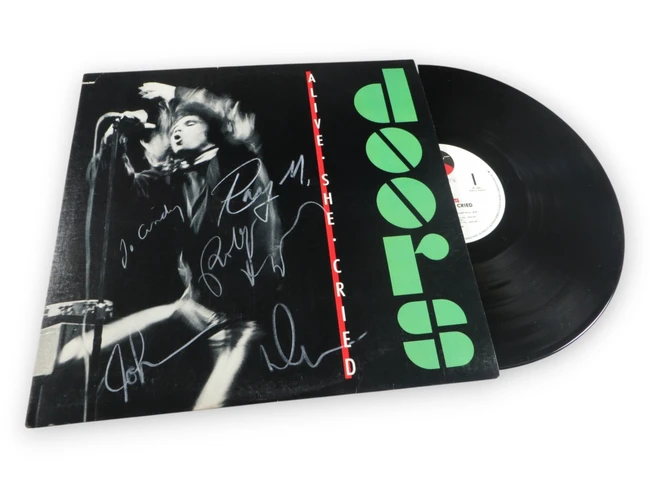 The Doors Signed Autographed Record Album Manzarek Krieger Densmore BAS AE63992