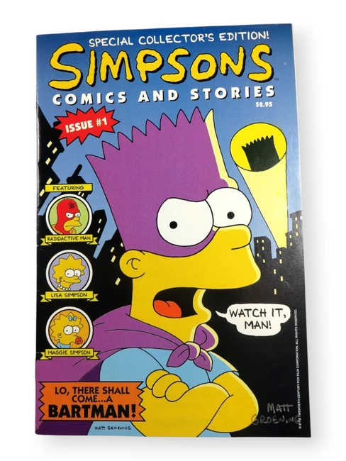 Matt Groening Signed Autographed Comic Book The Simpsons Issue #1 BAS AE94723