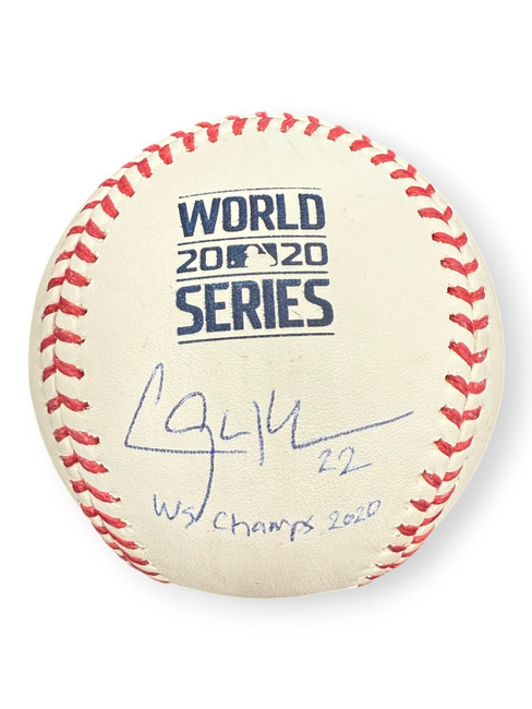 Clayton Kershaw Hand Signed World Series Baseball "WS Champs 2020" Dodgers BAS