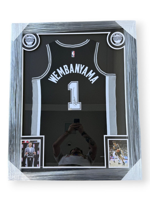 Victor Wembanyama Signed Autographed Jersey Spurs Custom Framed Fanatics
