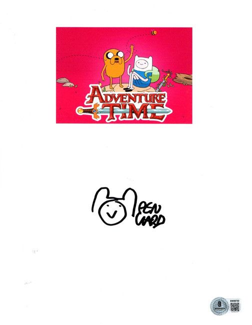 Pen Ward Signed Autographed Script Cover Adventure Time w/Sketch BAS BW89702