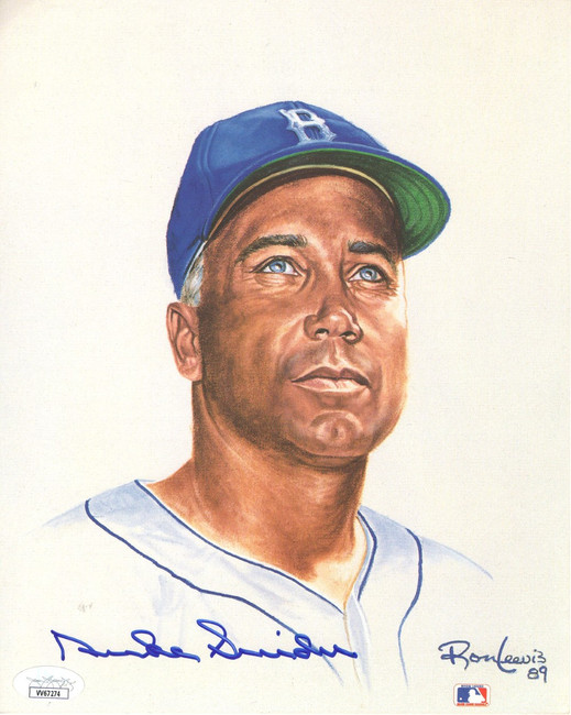 Duke Snider Signed Autographed 8X10 Photo Artists Print Dodgers JSA W67274