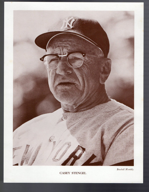 Casey Stengel Unsigned 8.5X11 Photo 1962 M118 Baseball Monthly New York Yankees