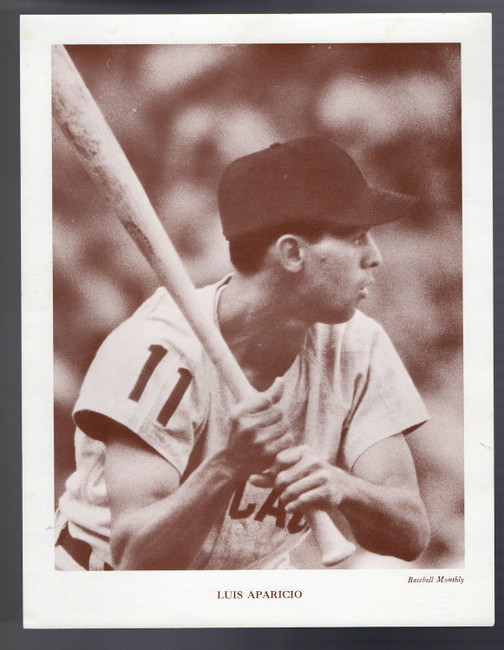 Luis Aparicio 8.5X11 Photo 1962 M118 Baseball Monthly Chicago White Sox