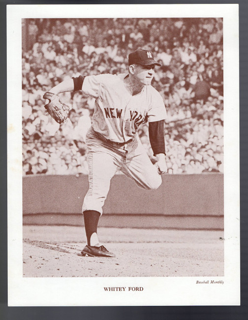Whitey Ford Unsigned 8.5X11 Photo 1962 M118 Baseball Monthly New York Yankees
