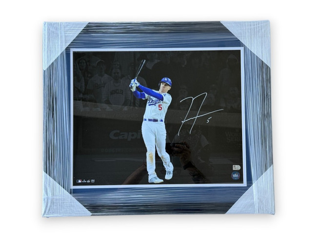 Freddie Freeman Signed Autographed 16x20 Photo Spotlight Dodgers Framed MLB